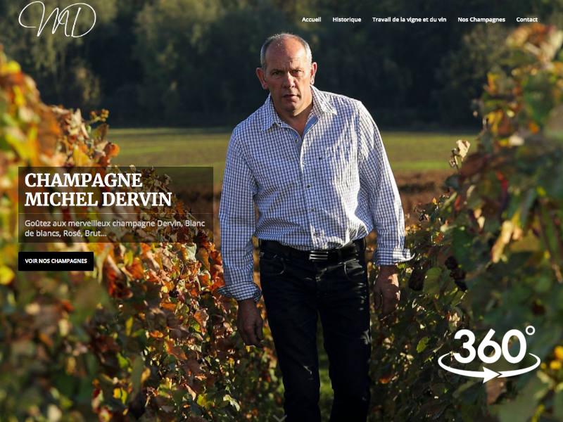 Champagne Dervin, visite virtuelle a 360 degres du domaine Dervin en Champagne, France.