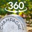 Logo 360 ChampaVision pour les établissements avec visite virtuelle en Champagne.