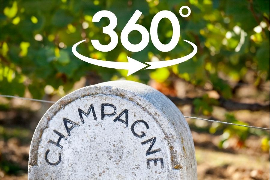 Logo 360 ChampaVision pour les établissements avec visite virtuelle en Champagne.